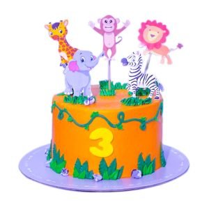 Animal Jungle Theme Cake