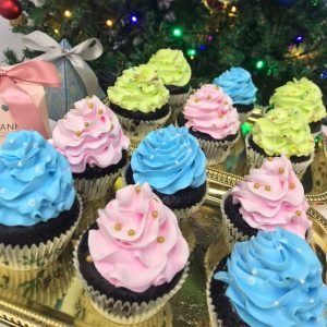 chocolate cupcake vanilla cupcake
