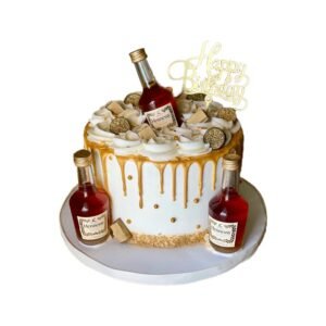 White Gold Drip Cake