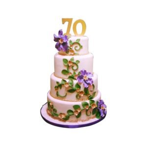 4 Tier Fully Fondant Cake