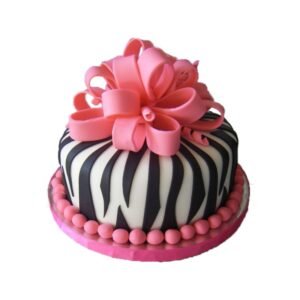 Zebra Strips Gift Theme Cake