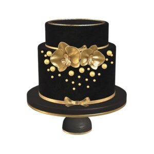 Gold Black Elegant Cake