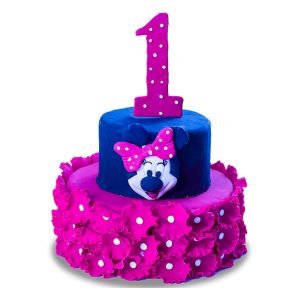 Minnie Mouse 2 Tier Cake-1