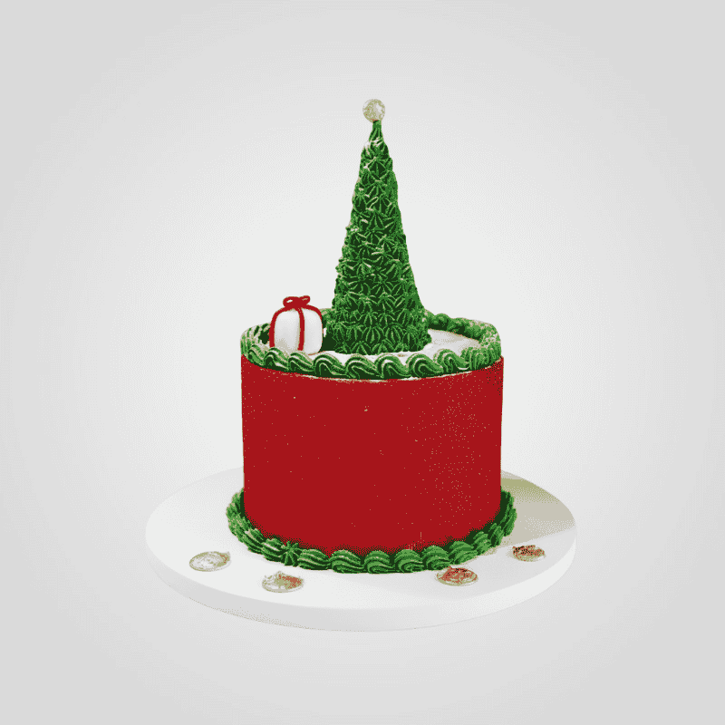 Decorated Christmas cake decorated Christmas cake