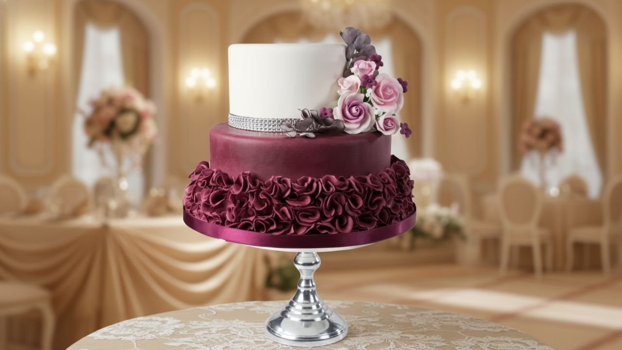 2 Tier Stunning Wedding Cake