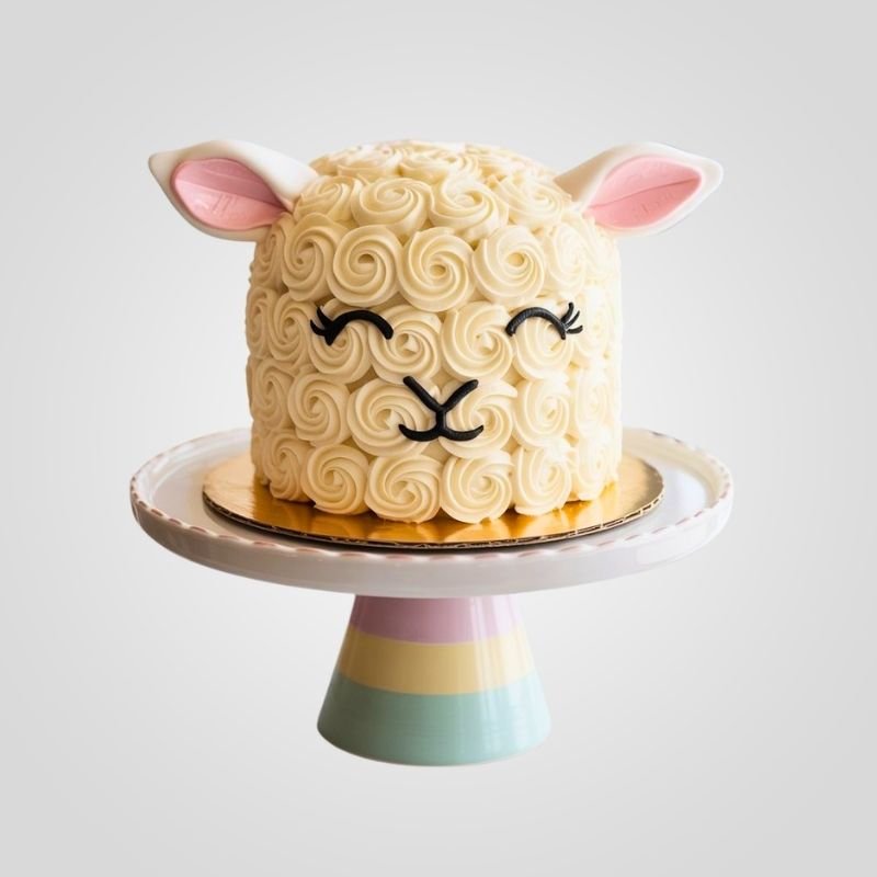 Lamb Rosette Cake Lamb Rosette Cake