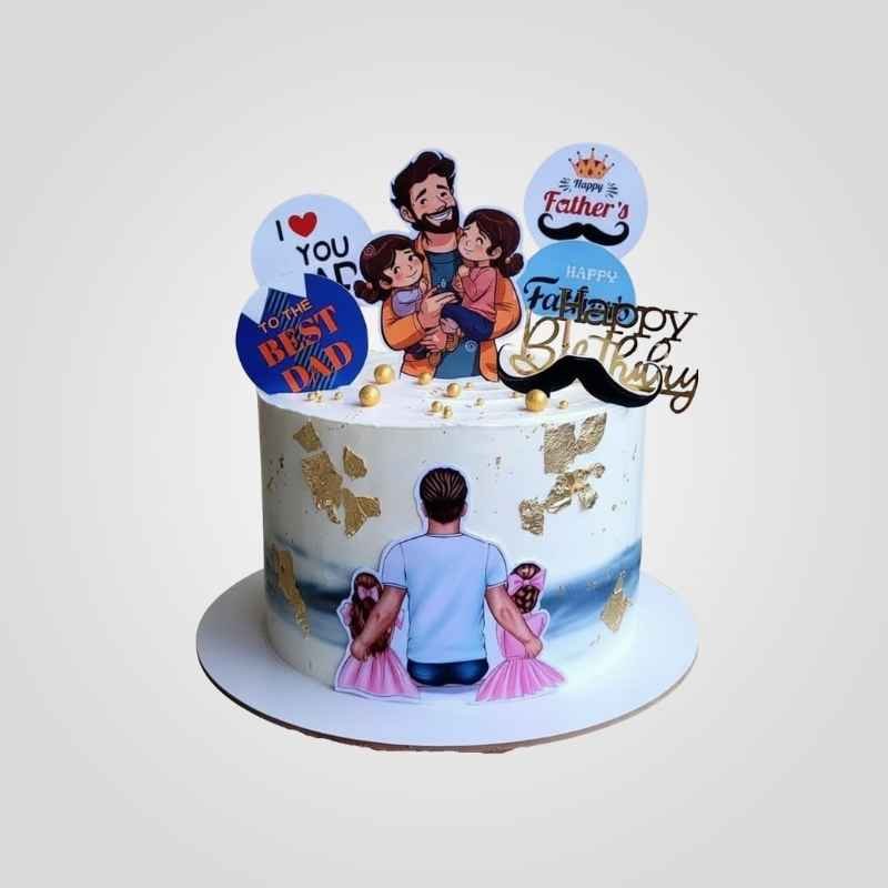 Gold Flake Dad Character Cake Gold Flake Dad Character Cake