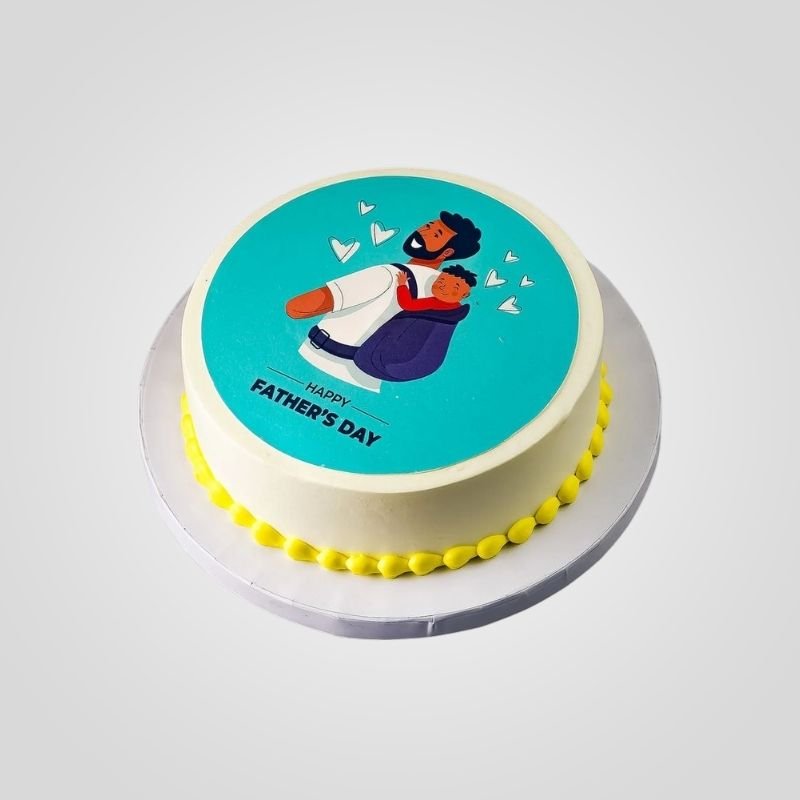Photo Print Father's Day Cake Photo Print Father's Day Cake