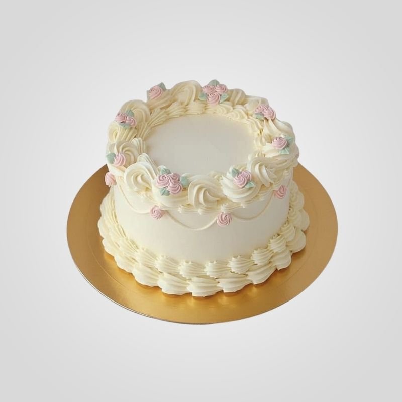 Piped rosette cake Piped rosette cake