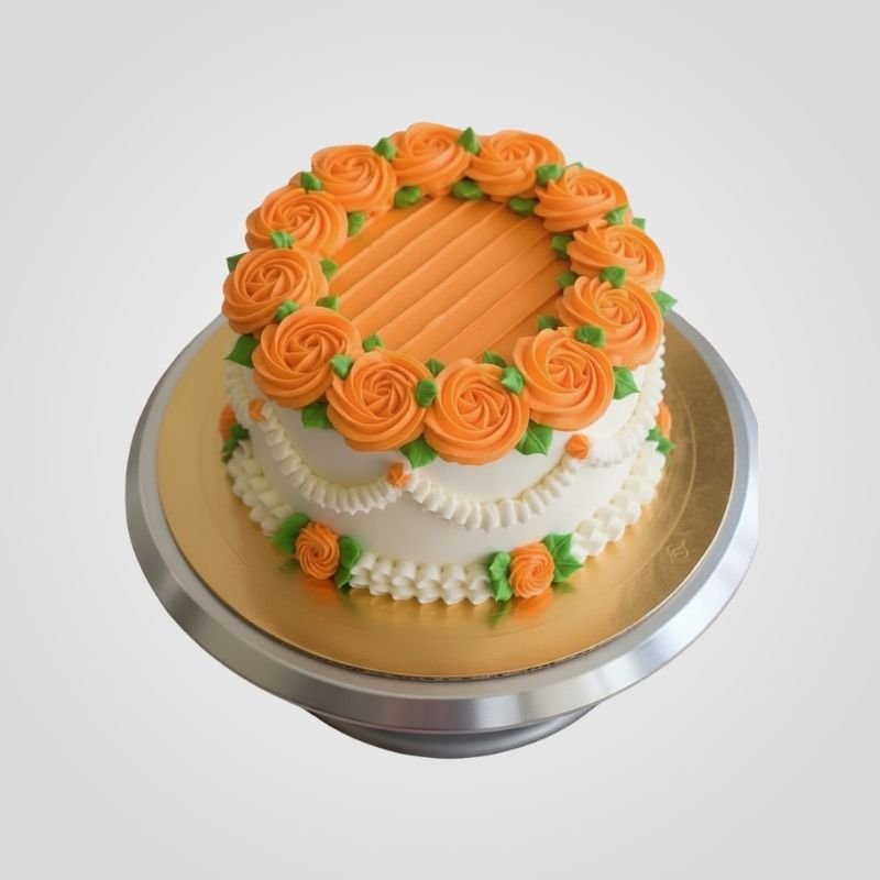 Vintage Orange Rosette Cake Vintage Orange Rosette Cake