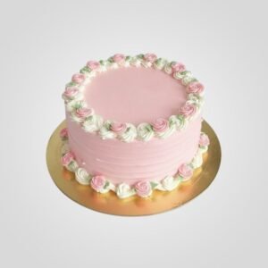 Vintage Pink Rosette Cake