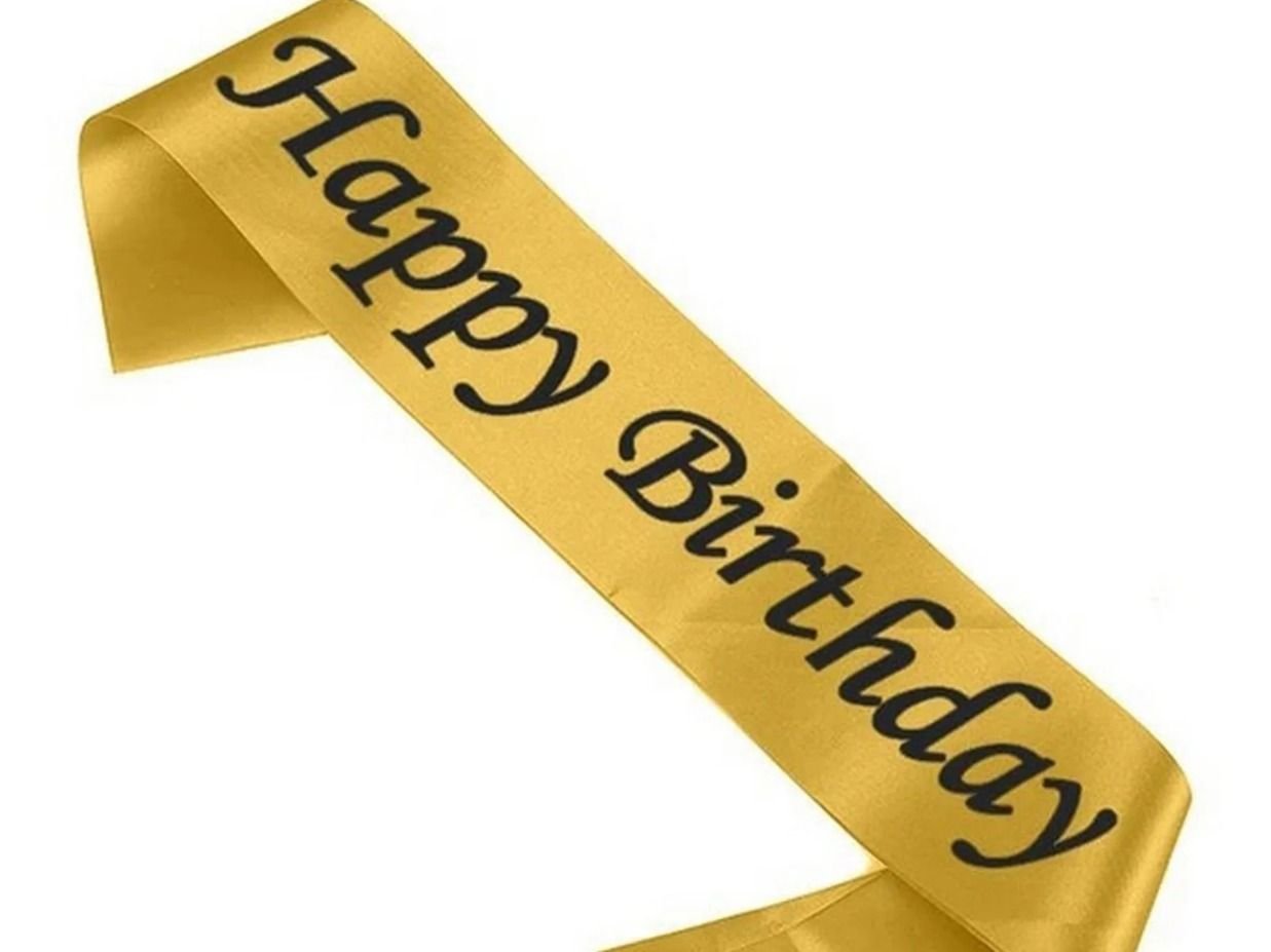 Birthday Sash Gold