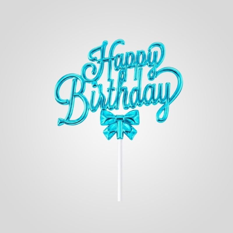Blue Birthday Cake Topper