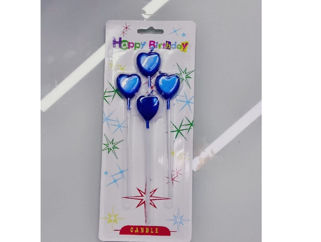 Blue Heart Candles