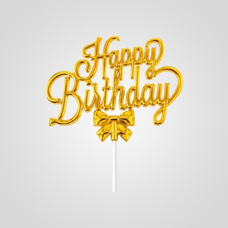 Gold Topper Happy Birthday