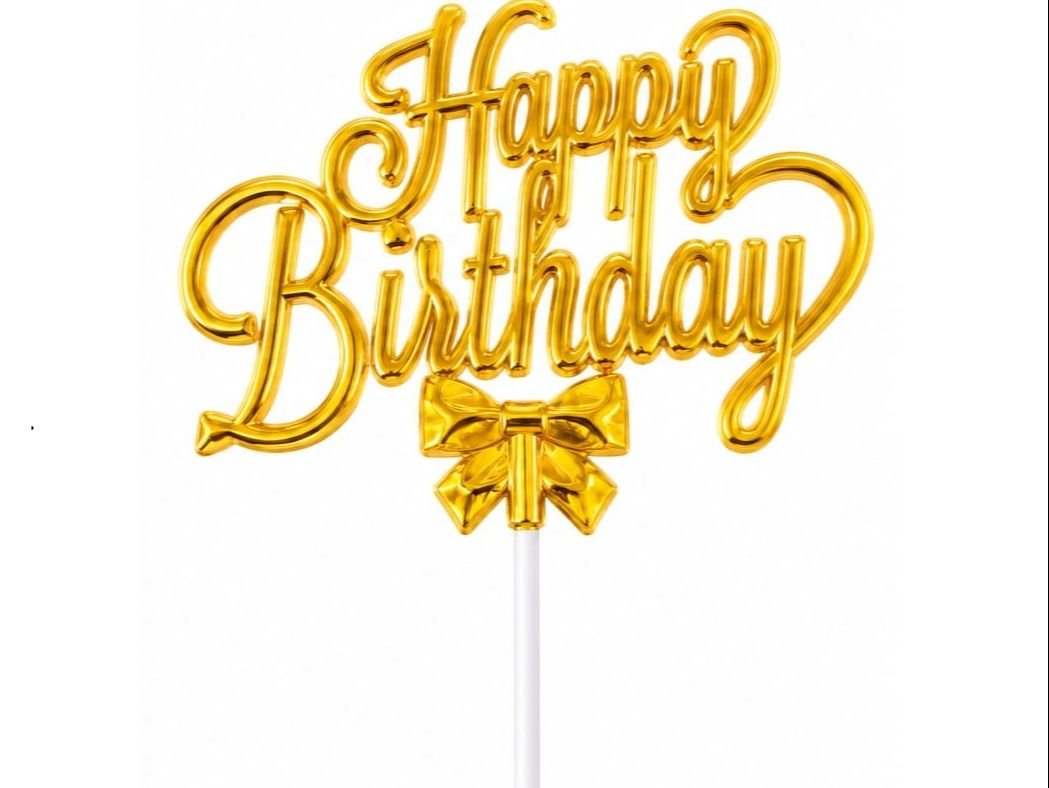 Gold Topper Happy Birthday